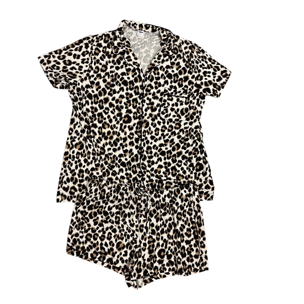 Old Navy Women’s Leopard Print Pajama Set Size S